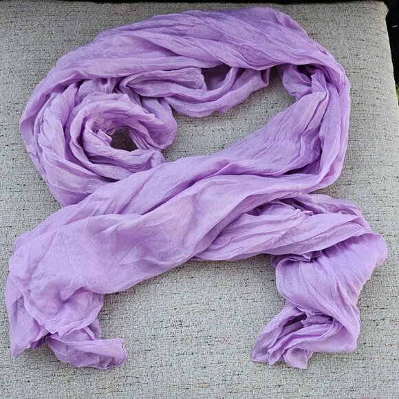 Women Scarf Light Purple Neck Band Fashion Scarf Long Scarf 60X30 inches Unbran - Picture 7 of 9